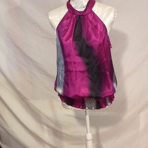 Charlotte Russe Pink Sleeveless Halter Blouse